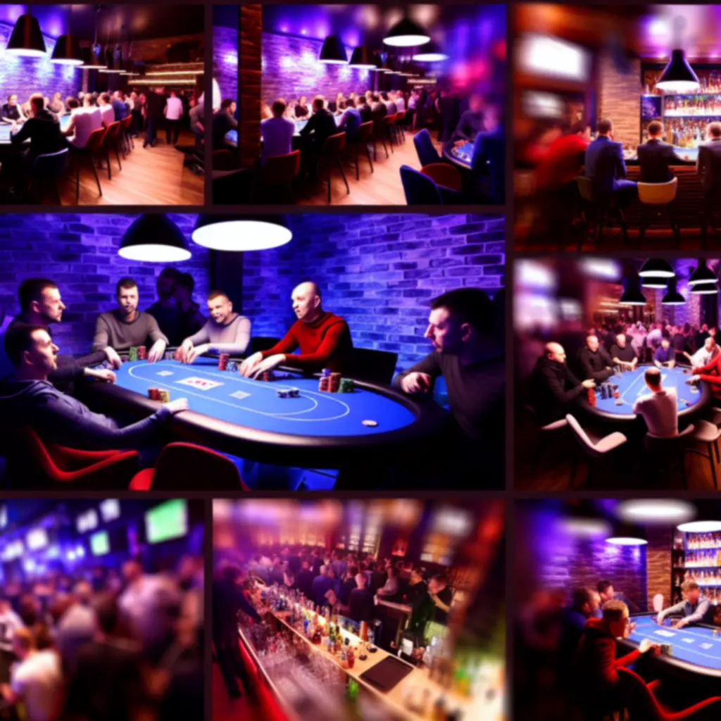 Kolaż zdjęć z różnych wieczorów pokerowych w Kool Haft Krzysztof Krzemień.