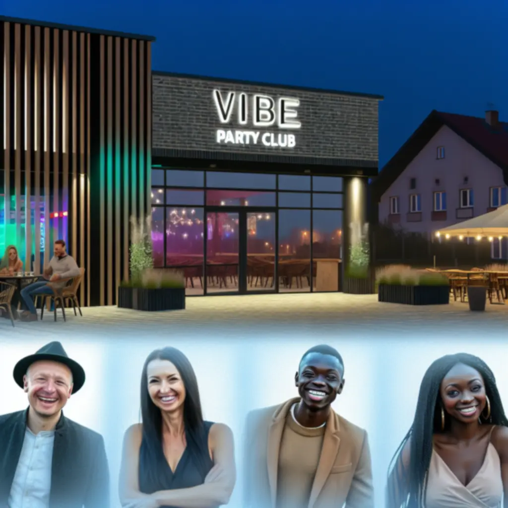 Widok wieczornej sali Kool Haft Krzysztof Krzemień z barową sceną i stolikami przygotowanymi na poker oraz oglądanie sportu.