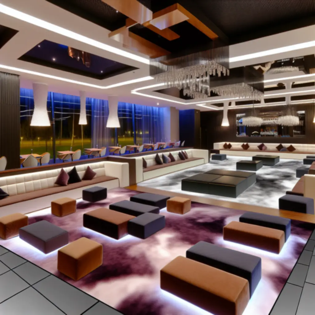 Ekskluzywna strefa VIP w Kool Haft Krzysztof Krzemień z wygodnymi sofami i nastrojowym oświetleniem